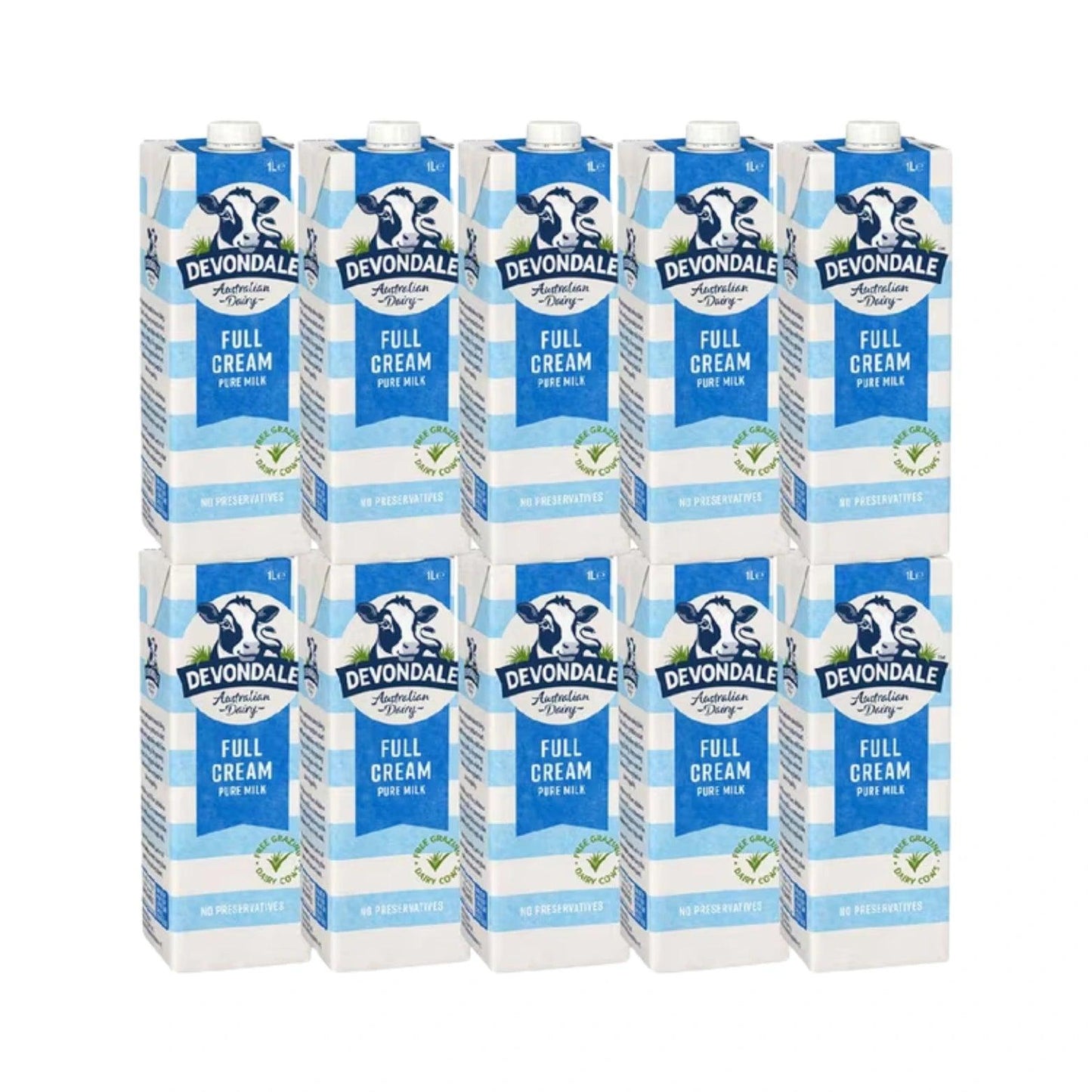 Devondale Full Cream Milk 1L 10 Pack - WHOInc