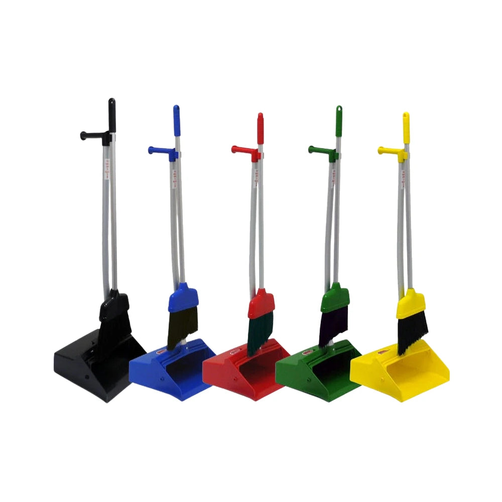 Upright Lobby Dust Pan With Broom - WHOInc