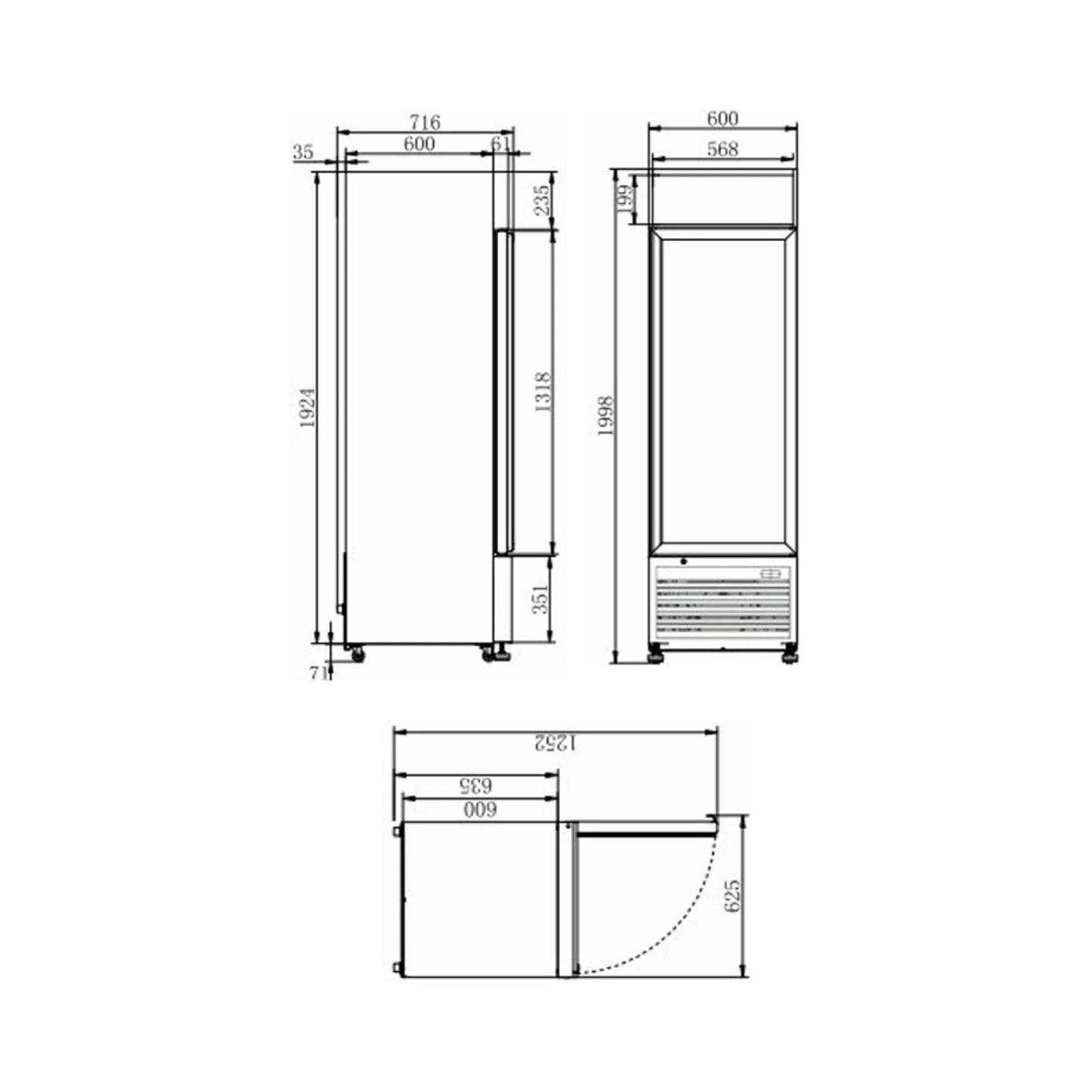Vertical Fridge Display 436L - 1 Door - WHOInc