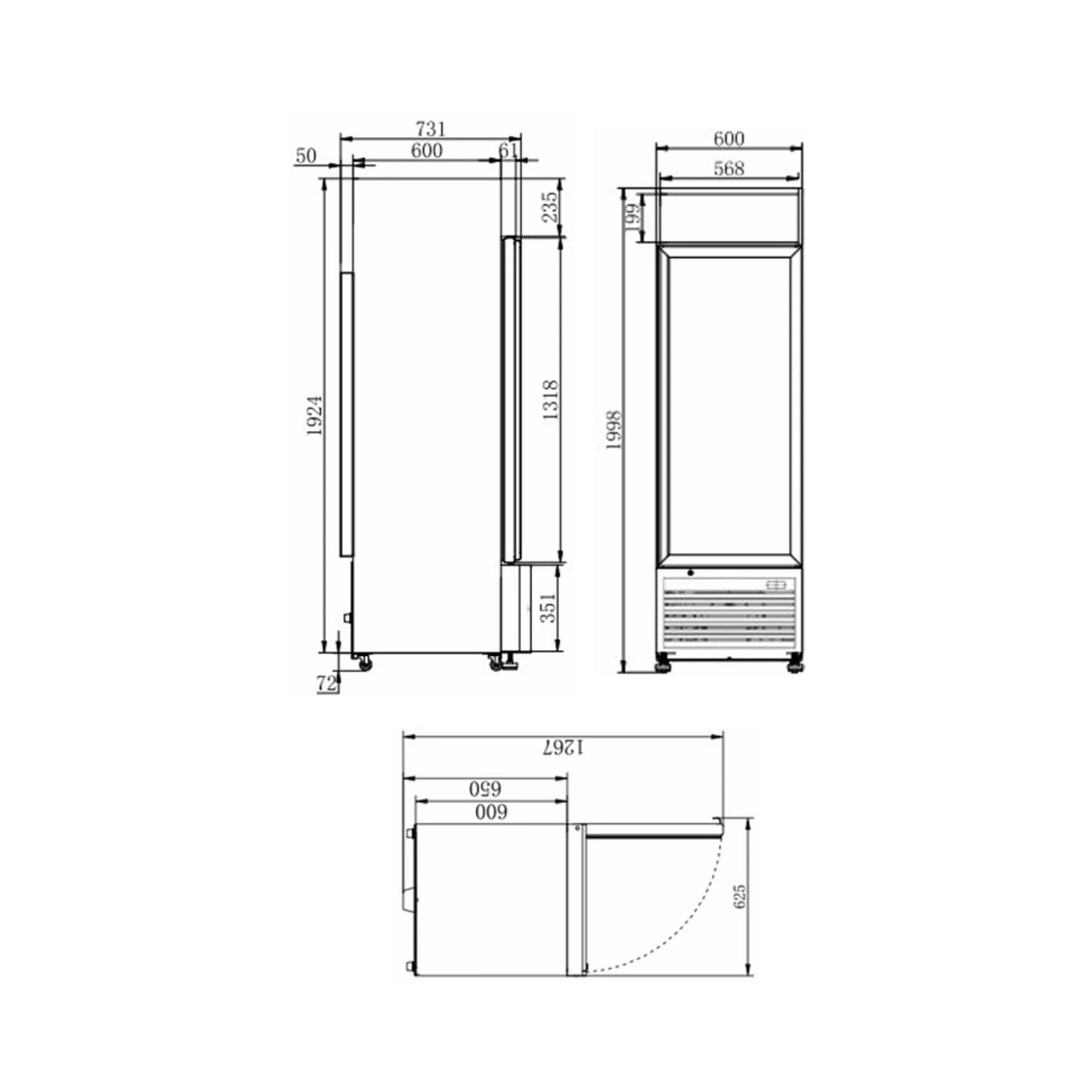 Vertical Freezer Display 380L - 1 Door - WHOInc