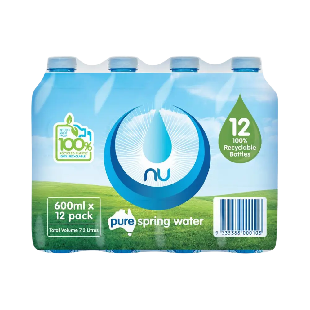 Nu Pure Spring Water 20x600ml - WHOInc