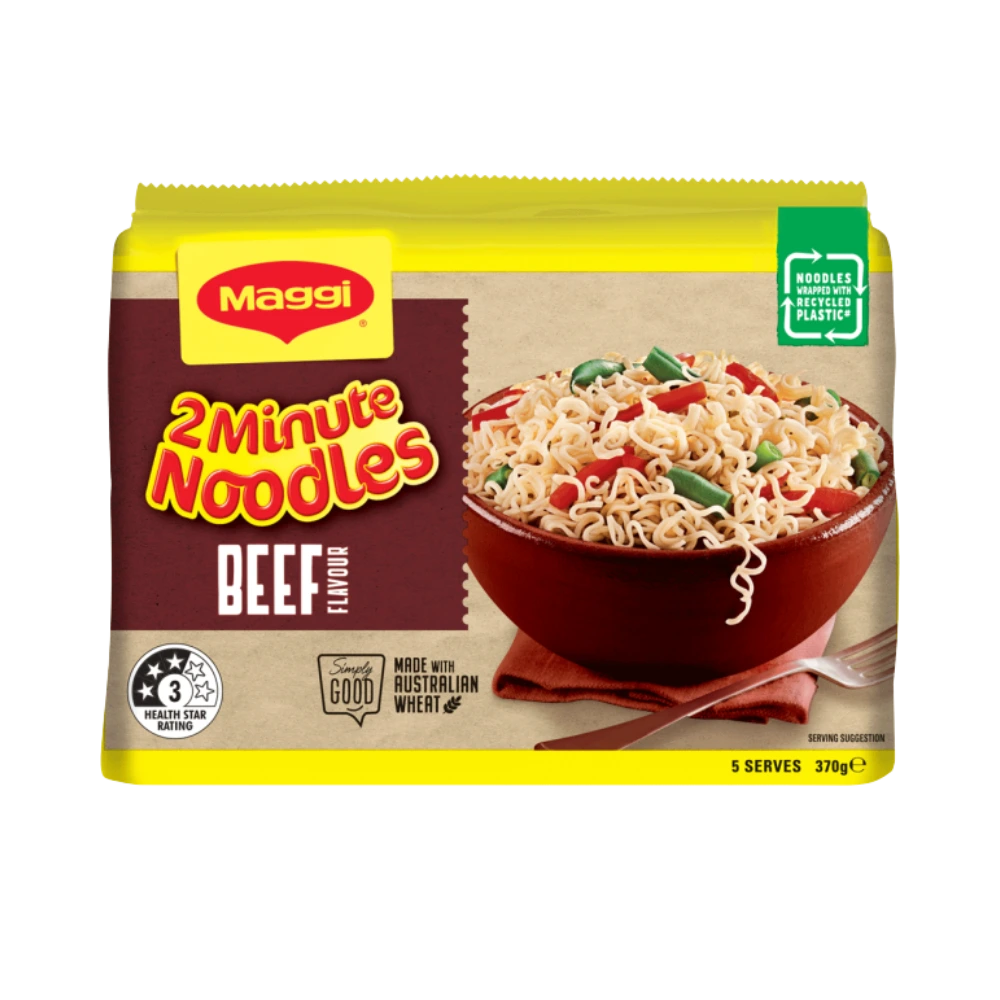 MAGGI Beef Flavour Noodles 5 packs - WHOInc