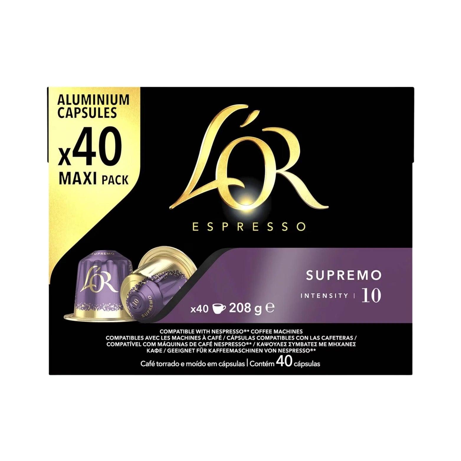 L’OR Espresso Capsules Supremo 40pk - WHOInc