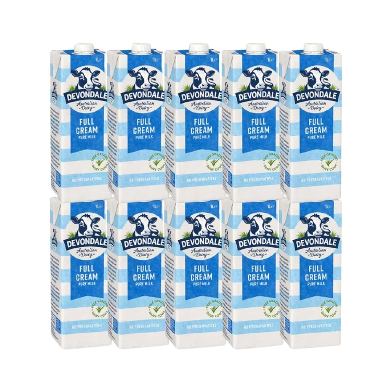 Devondale Full Cream Milk 1L 10 Pack - WHOInc