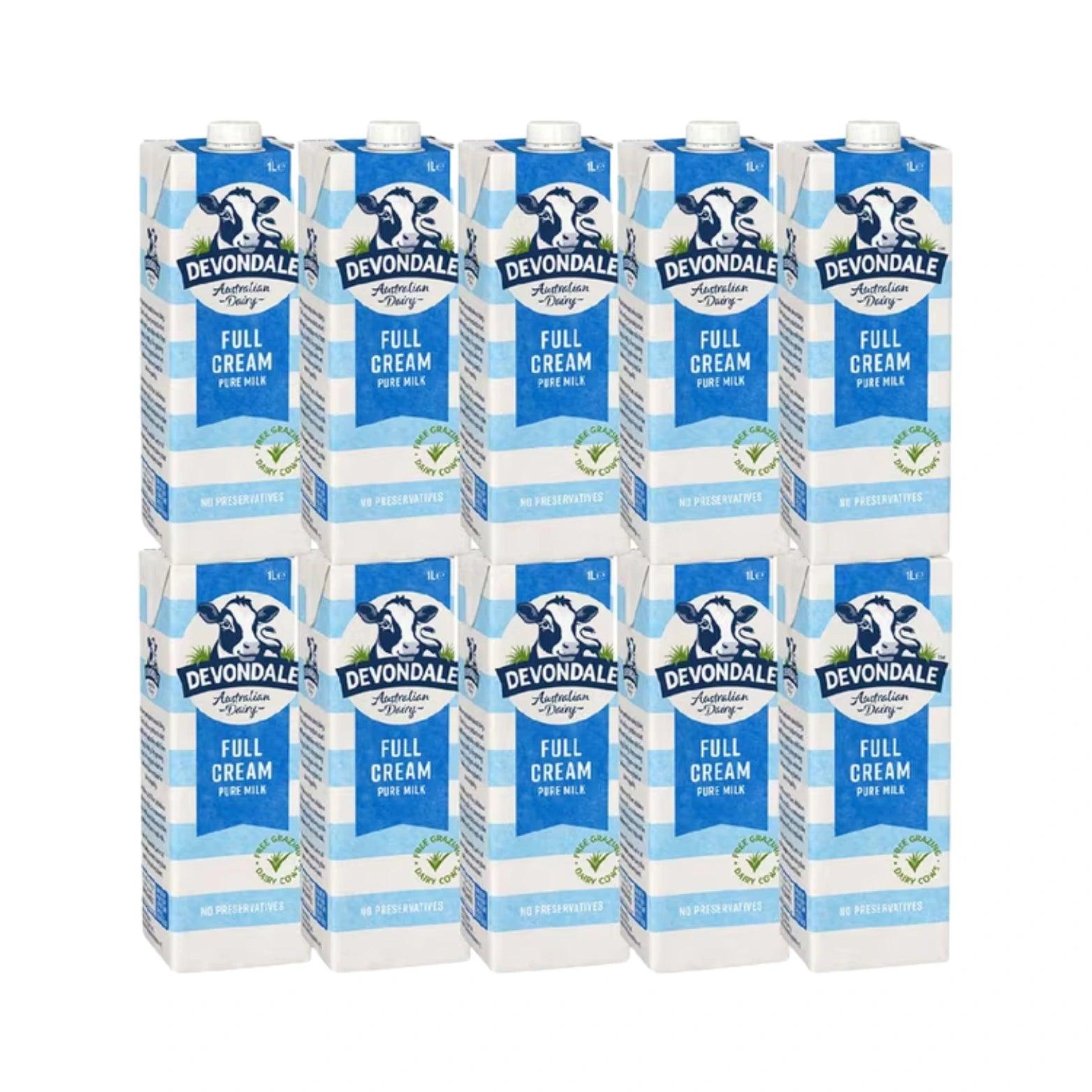 Devondale Full Cream Milk 1L 10 Pack - WHOInc