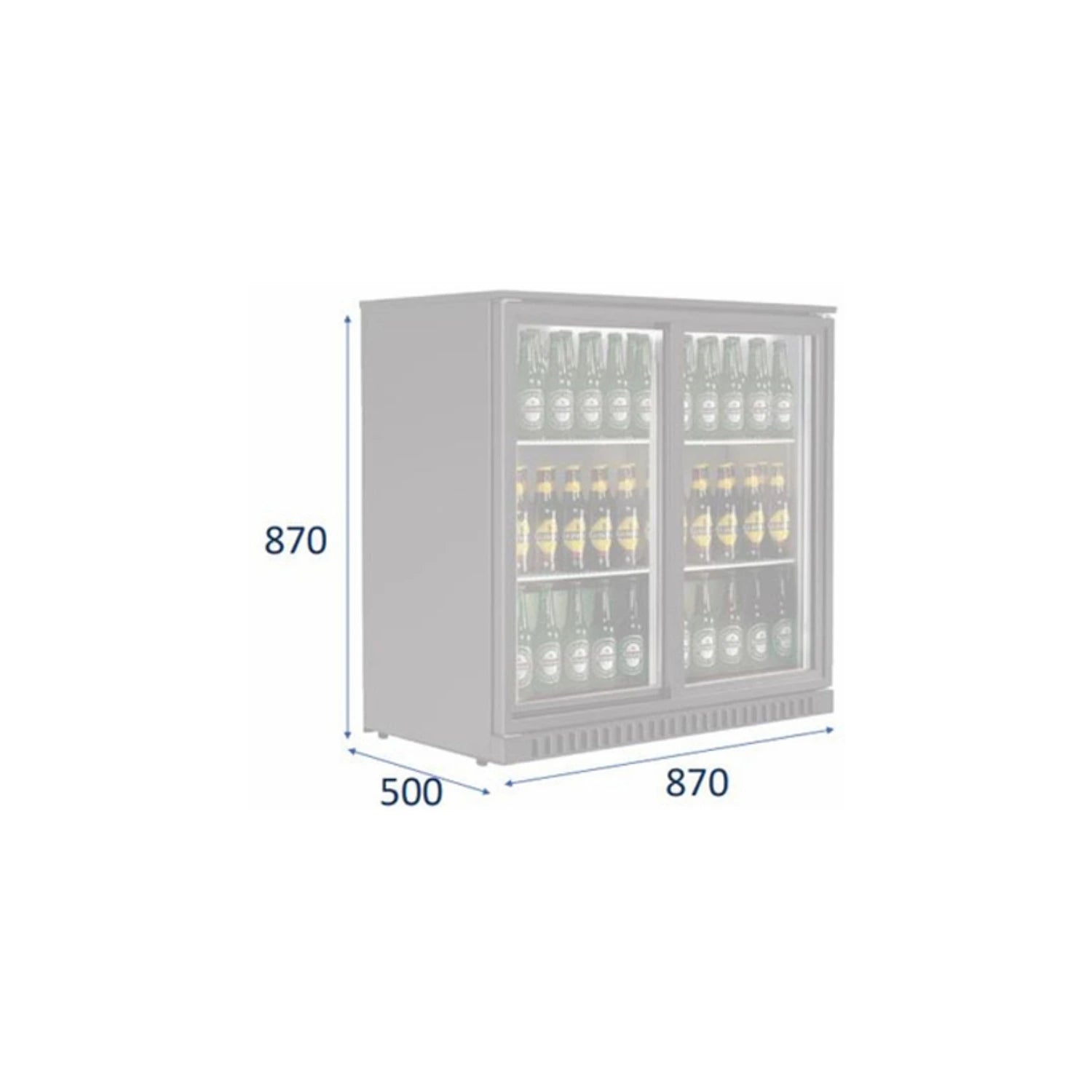 Bar Fridge - 2 Doors - WHOInc