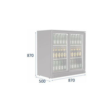 Bar Fridge - 2 Doors - WHOInc