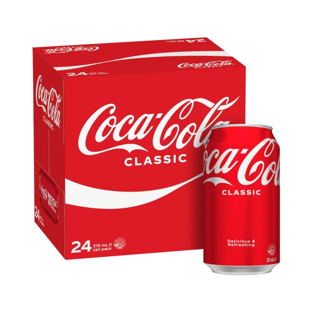 Coca-Cola Classic Multipack Cans 24 x375mL - 24 pack - WHOInc