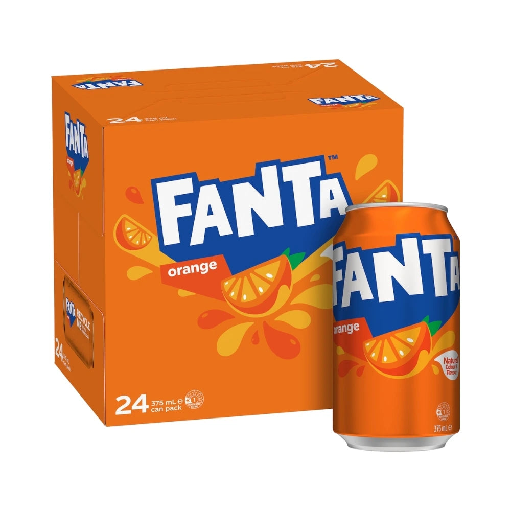Fanta Orange Cans 24x375mL - 24 Pack - WHOInc
