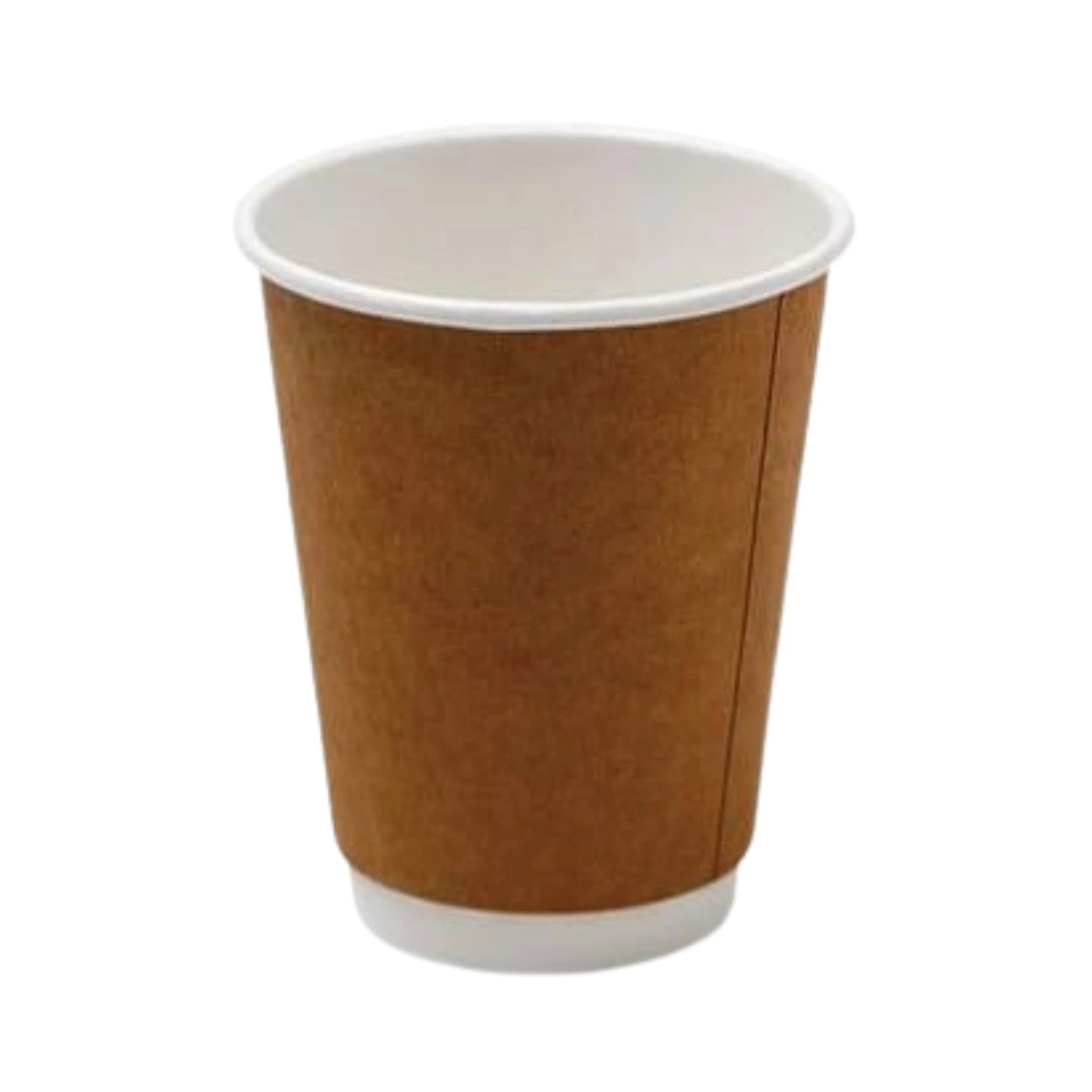 12oz PE Coated Double Wall Cup Kraft Brown - WHOInc