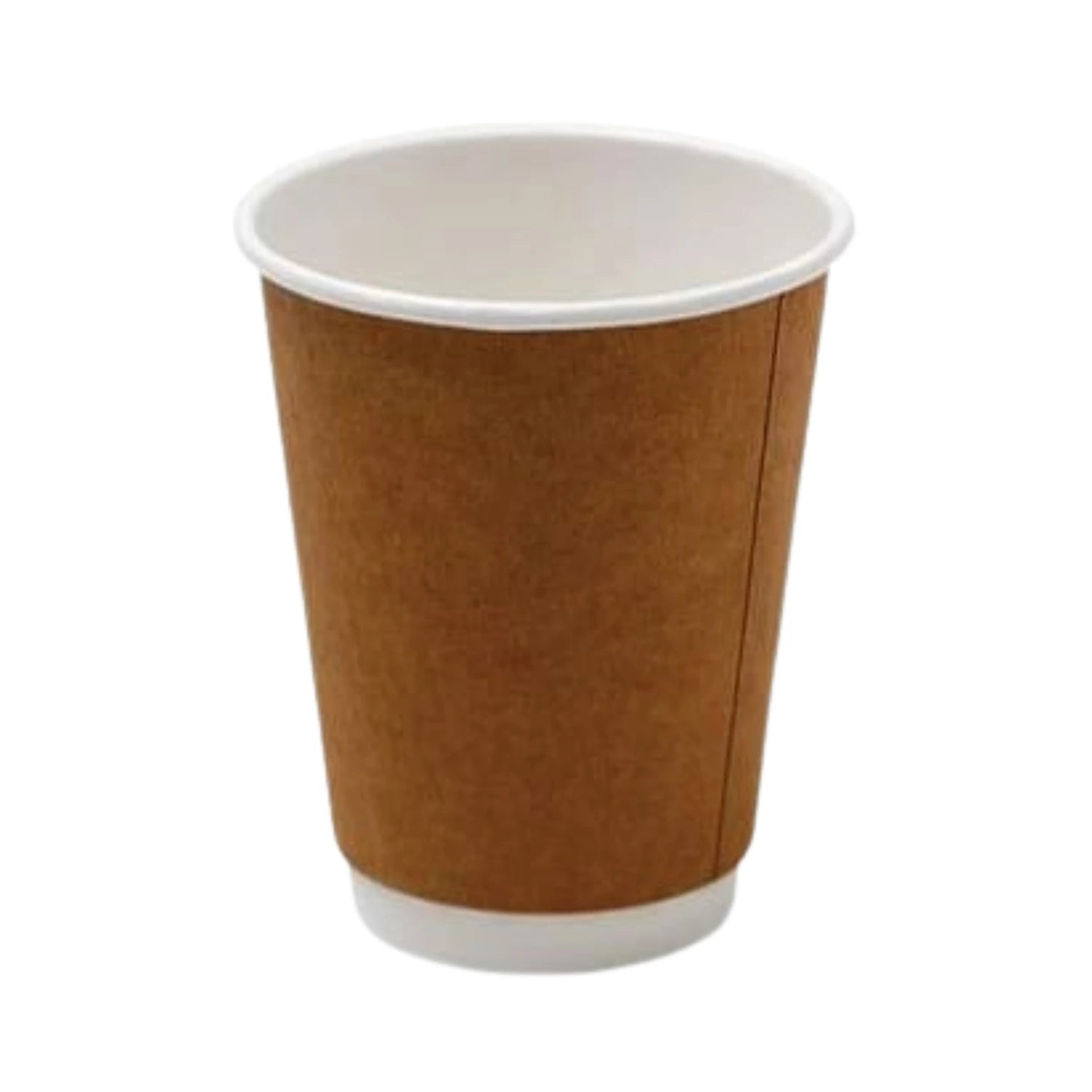 12oz PE Coated Double Wall Cup Kraft Brown - WHOInc