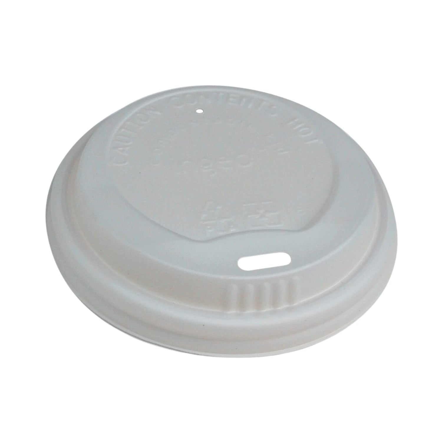 8-16oz Compostable PLA Cup Lid White 90mm - WHOInc