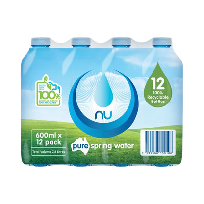 Nu Pure Spring Water 20x600ml