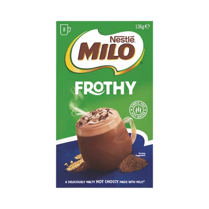 Milo Frothy Instant Hot Chocolate Sachets 8 pack - WHOInc