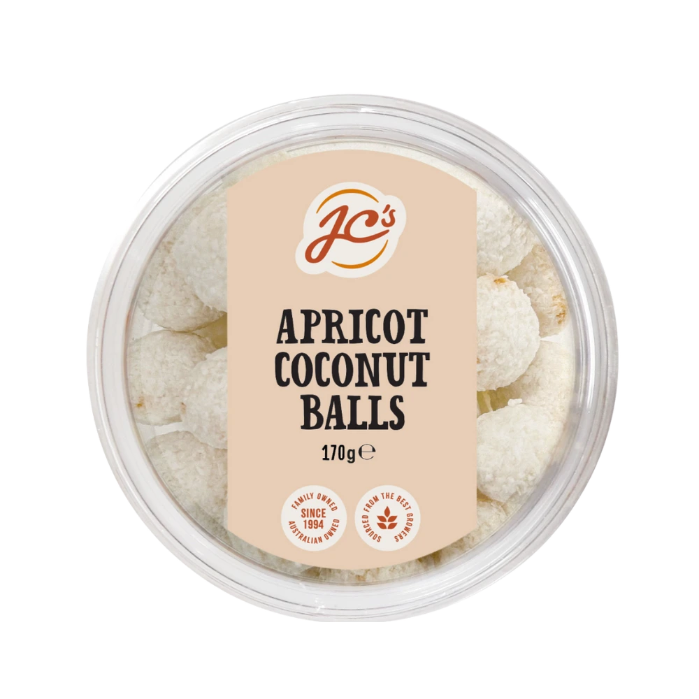 JC's Apricot Coconut Balls 170g - WHOInc