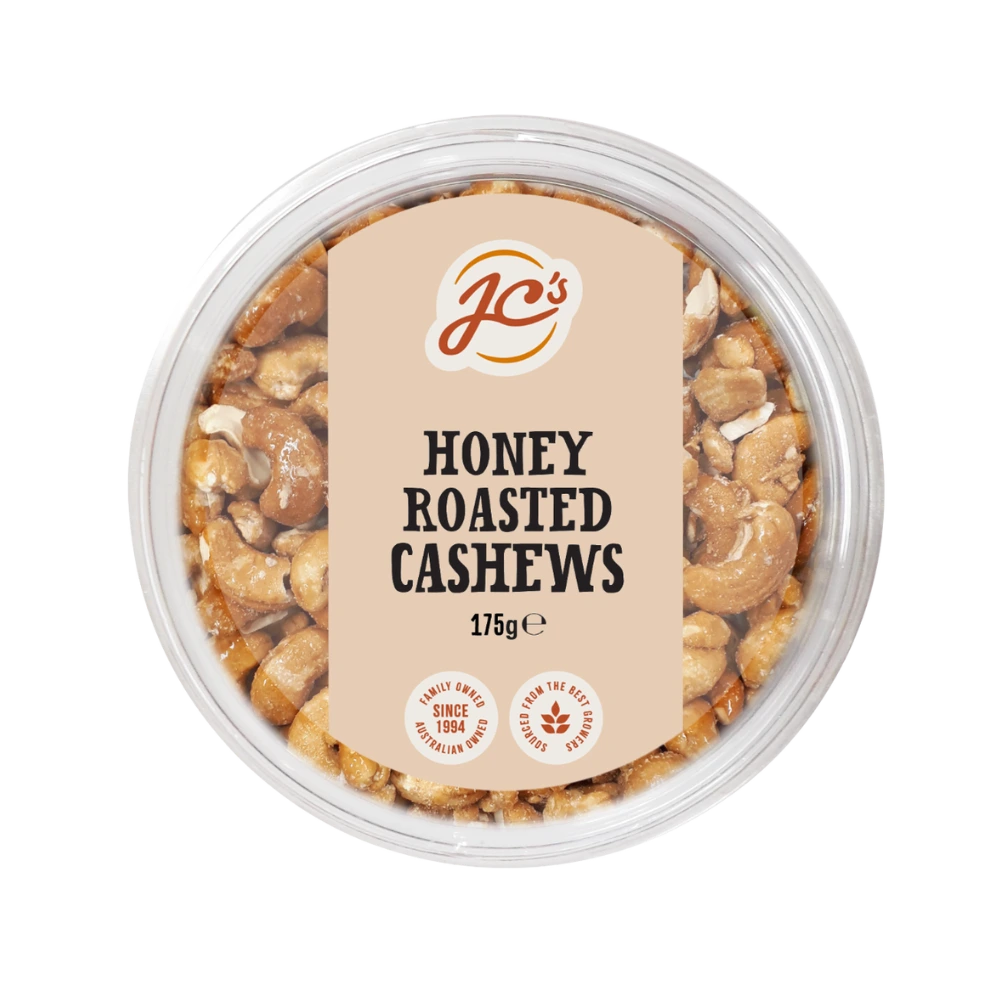 JC's Honey Roasted Cashews 175g - WHOInc