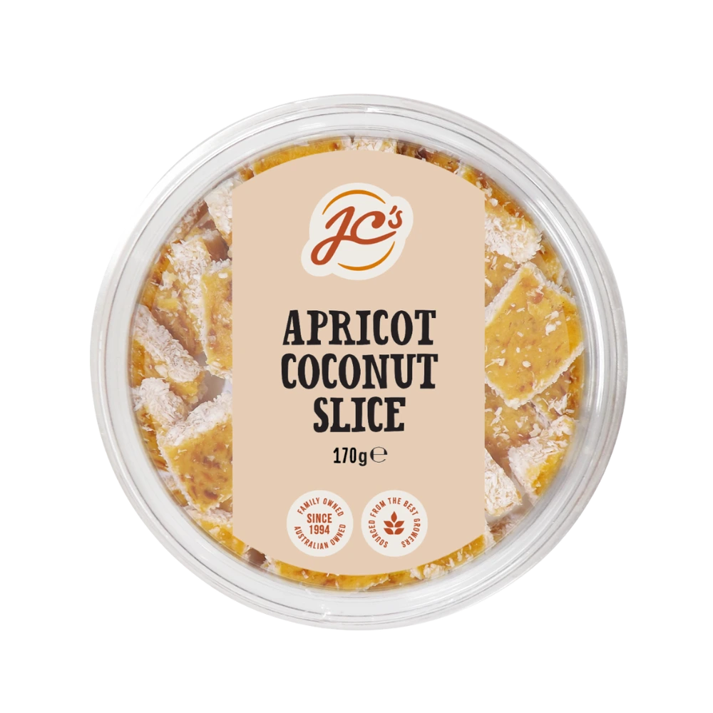 JC's Apricot Coconut Slice 170g - WHOInc