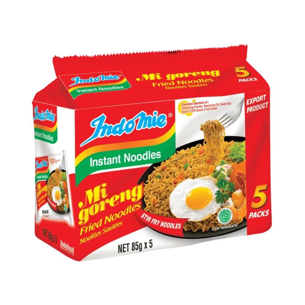 Indomie Mi Goreng Instant Noodles 5 Pack 425g - WHOInc