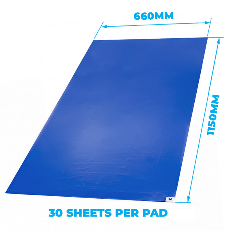 Dust Control Sticky Mat 660 x 1150mm - 30 Sheet Pad