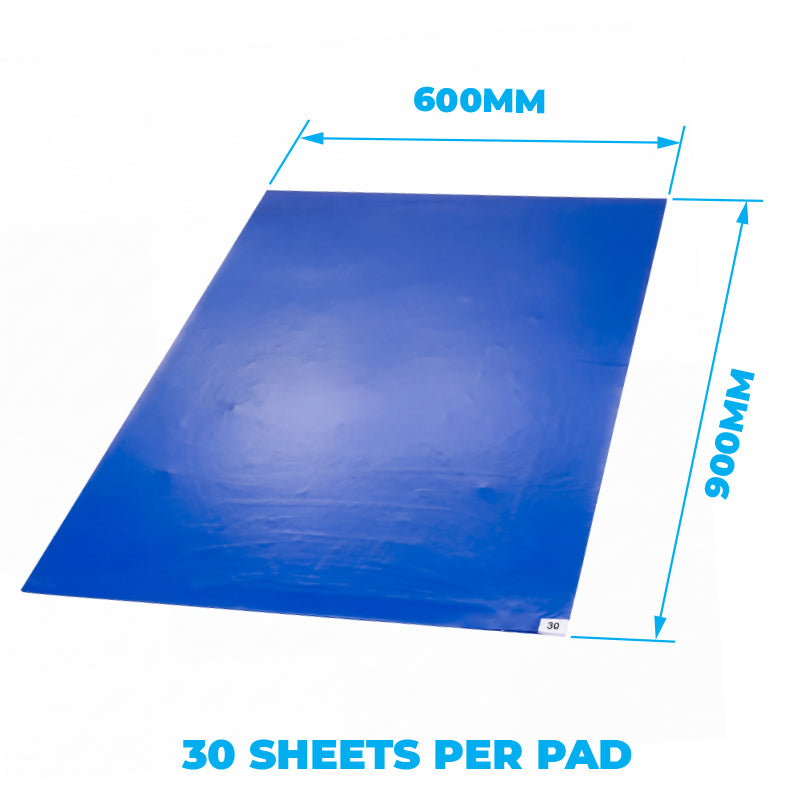 Dust Control Sticky Mat 600 x 900mm - 30 Sheet Pad