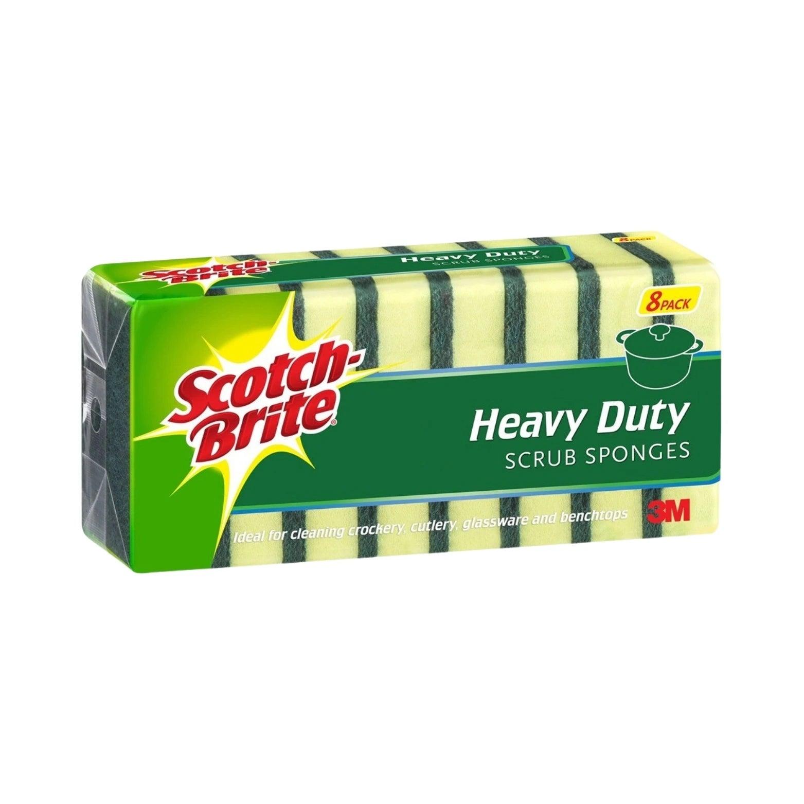 Scotch Brite 3M Heavy Duty Scrub Sponges 8pk - WHOInc