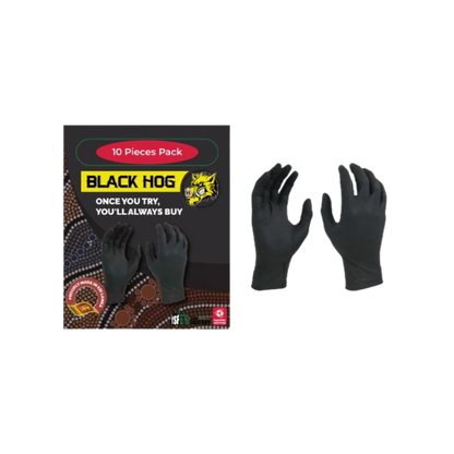 Black Hog Nitrile Disposable Gloves (10 Pieces Box) - WHOInc
