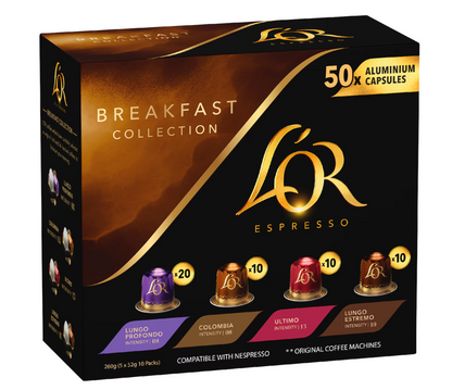 L’OR Espresso Capsules Breakfast Collection 50pk