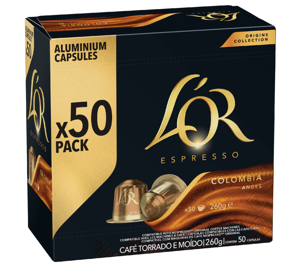 L’OR Espresso Capsules Colombia 50pk