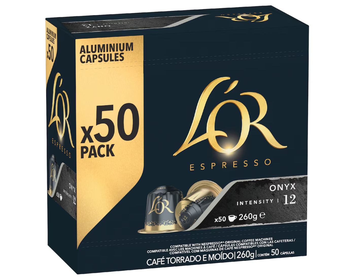 L’OR Espresso Capsules Onyx 50pk