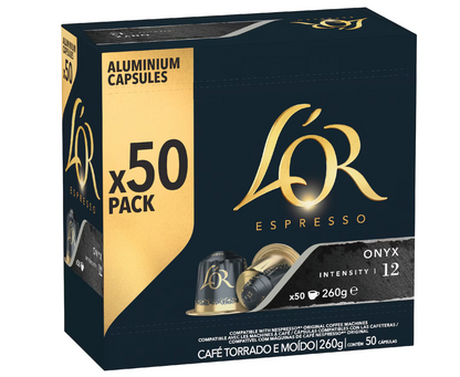 L’OR Espresso Capsules Onyx 50pk