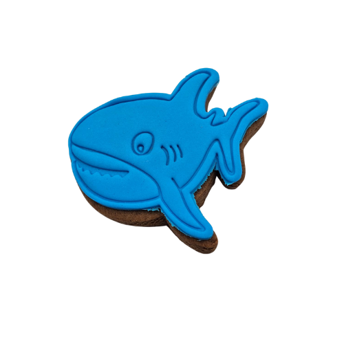 SHARK SHAPED GINGERBREAD COOKIE