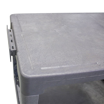 2 Shelf Flat Deck Stock Picker Trolley 1110x640x825mm 250kg