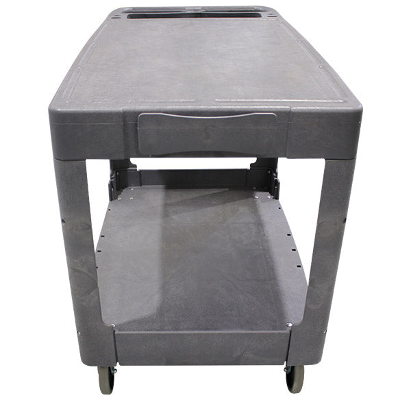 2 Shelf Flat Deck Stock Picker Trolley 1110x640x825mm 250kg