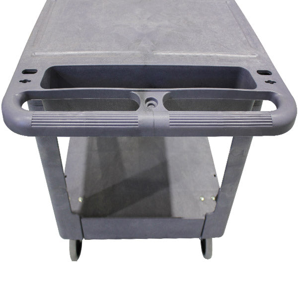 2 Shelf Flat Deck Stock Picker Trolley 1110x640x825mm 250kg