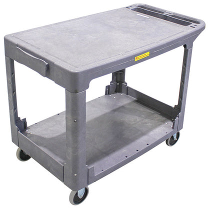 2 Shelf Flat Deck Stock Picker Trolley 1110x640x825mm 250kg