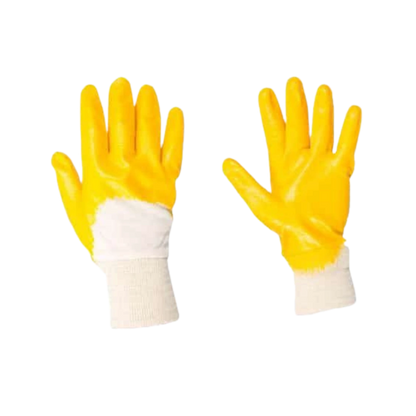 Yellow Nitrile Dipped Gloves - WHOInc